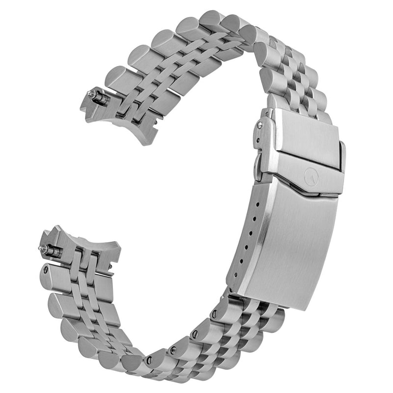 Islander 20mm Fully Brushed Solid-Link Watch Bracelet for the Northport #BRAC-38 tilt