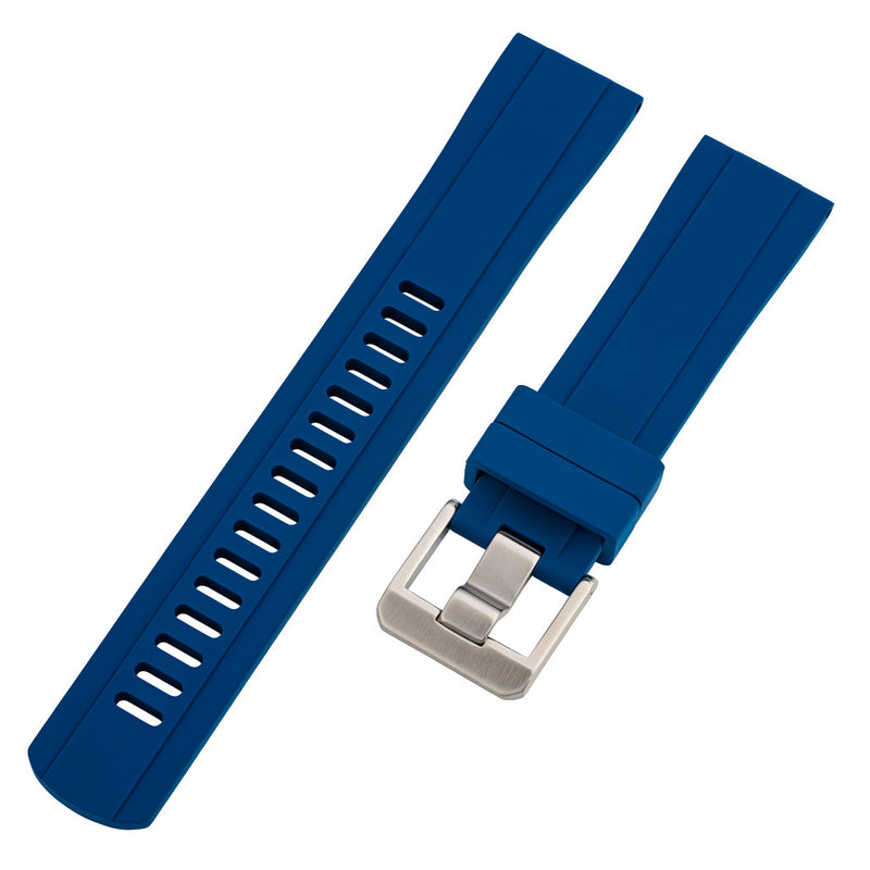 Islander 22mm Navy Blue FKM Rubber Strap with Straight Ends #BRAC-41