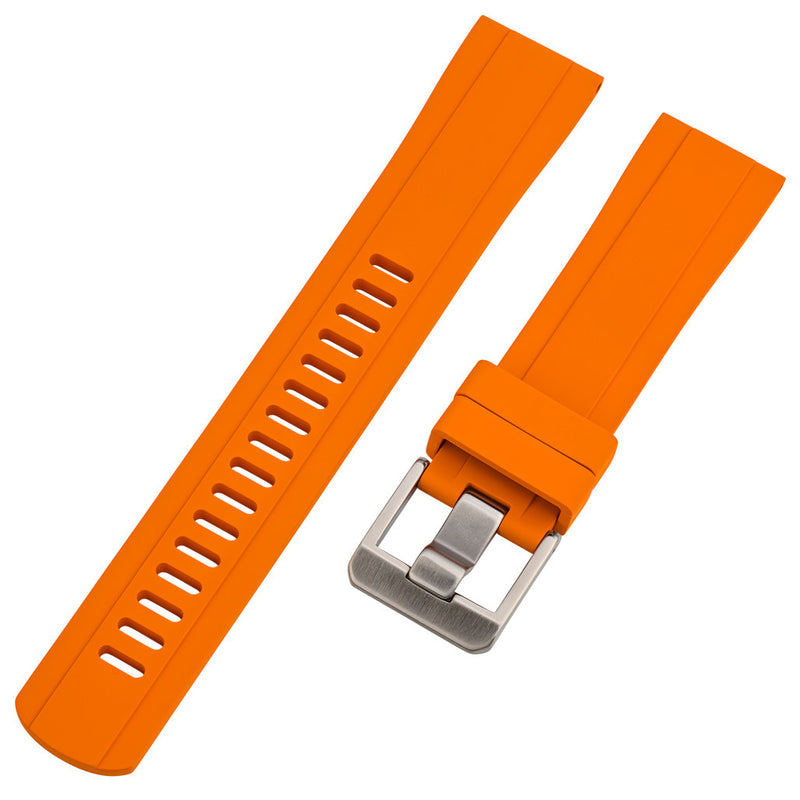 Islander 22mm Orange FKM Rubber Strap with Straight Ends #BRAC-42