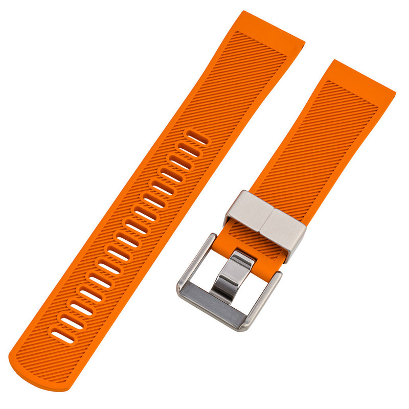 Islander 22mm Orange FKM Rubber Strap with Straight Ends #BRAC-42