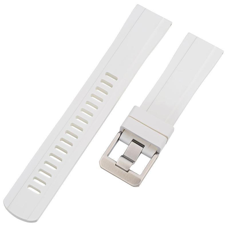 Islander 22mm Pure White FKM Rubber Strap with Straight Ends #BRAC-45