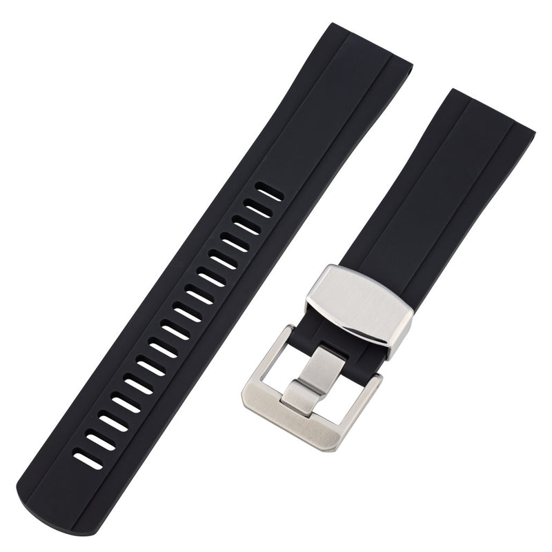 Islander 20mm Black FKM Rubber Strap with Straight Ends #BRAC-46