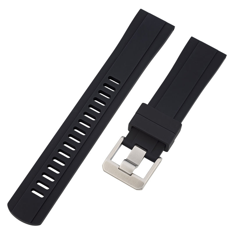 Islander 20mm Black FKM Rubber Strap with Straight Ends #BRAC-46
