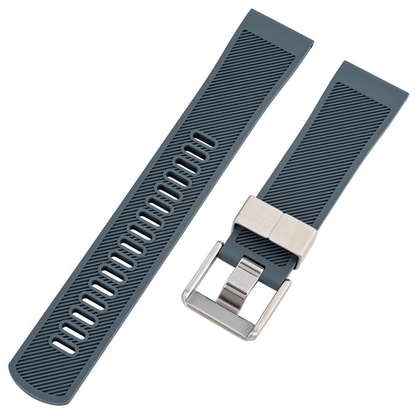Islander 20mm Anthracite Gray FKM Rubber Strap with Straight Ends #BRAC-49