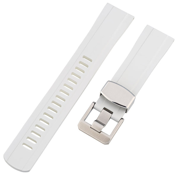 Islander 20mm Pure White FKM Rubber Strap with Straight Ends #BRAC-51
