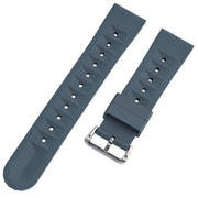 Islander 22mm Anthracite Gray Waffle FKM Rubber Strap with Straight Ends #BRAC-55