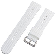 Islander 20mm Pure White Waffle FKM Rubber Strap with Straight Ends #BRAC-63