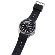 Islander 22mm Black Waffle FKM Rubber Strap with Curved Ends for SKX007 Cases #BRAC-64 watch