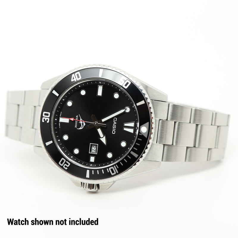 Islander 22mm Brushed Solid-Link Watch Bracelet for Casio Duro Quartz Dive Watch #BRAC-74 optional