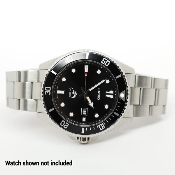 Islander 22mm Brushed Solid-Link Watch Bracelet for Casio Duro Quartz Dive Watch #BRAC-74 optional