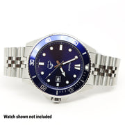 Islander 22mm Brushed and Polished Solid-Link Watch Bracelet for Casio Duro Quartz Dive Watch #BRAC-75 optional