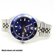 Islander 22mm Brushed and Polished Solid-Link Watch Bracelet for Casio Duro Quartz Dive Watch #BRAC-75 optional