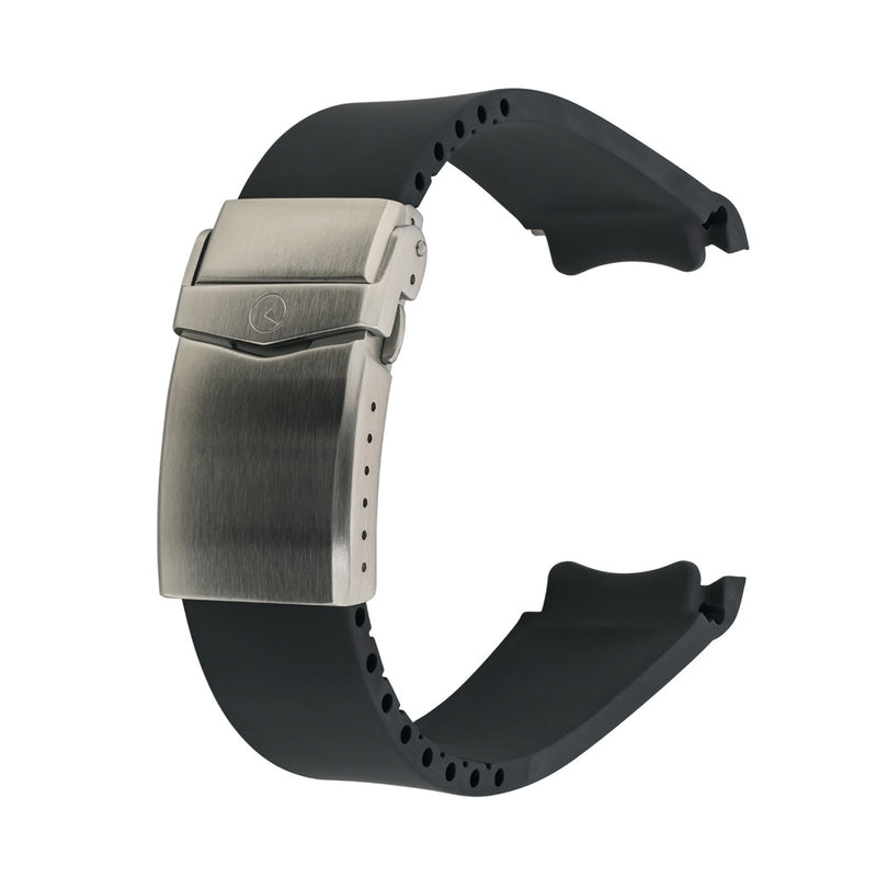 Islander 22mm Black FKM Rubber Strap with Curved Ends for SKX007 Cases #BRAC-76