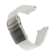 Islander 22mm White FKM Rubber Strap with Curved Ends for SKX007 Cases #BRAC-77 tilt