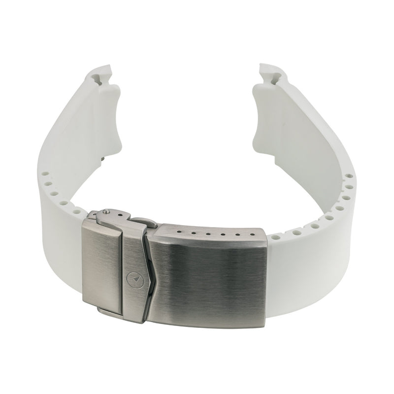 Islander 22mm White FKM Rubber Strap with Curved Ends for SKX007 Cases #BRAC-77 side