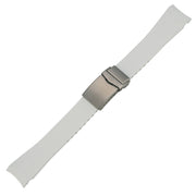 Islander 22mm White FKM Rubber Strap with Curved Ends for SKX007 Cases #BRAC-77 full