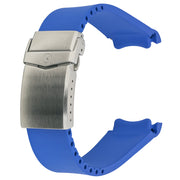 Islander 22mm Blue FKM Rubber Strap with Curved Ends for SKX007 Cases #BRAC-78 zoom