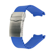 Islander 22mm Blue FKM Rubber Strap with Curved Ends for SKX007 Cases #BRAC-78