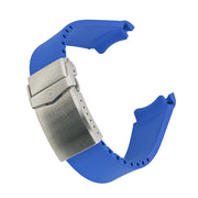Islander 22mm Blue FKM Rubber Strap with Curved Ends for SKX007 Cases #BRAC-78 tilt