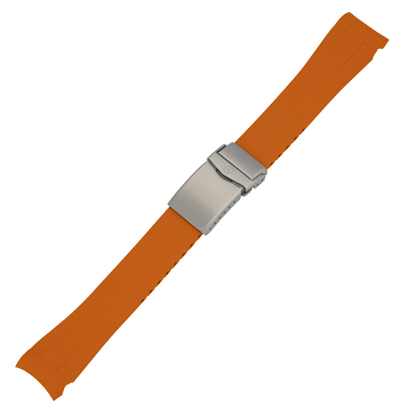 Islander 22mm Orange FKM Rubber Strap with Curved Ends for SKX007 Cases #BRAC-79
