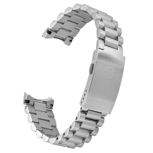 Islander 20mm Brushed Solid-Link Watch Bracelet for Islander Brookville #BRAC-82 tilt