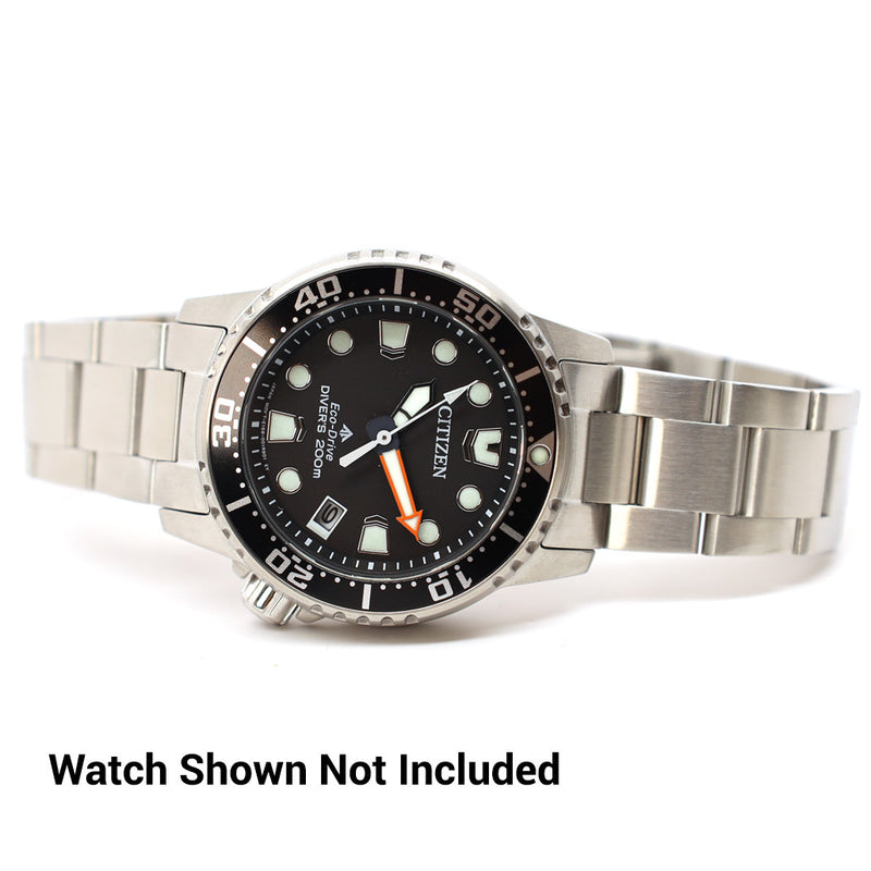 Islander 18mm Brushed Solid-Link Bracelet for Citizen 36.5mm Promaster Solar Dive Watch #BRAC-88