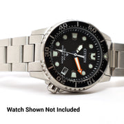 Islander 18mm Brushed Solid-Link Bracelet for Citizen 36.5mm Promaster Solar Dive Watch #BRAC-88