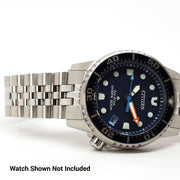 Islander 18mm Brushed and Polished Solid-Link Bracelet for Citizen 36.5mm Promaster Solar Dive Watch #BRAC-89