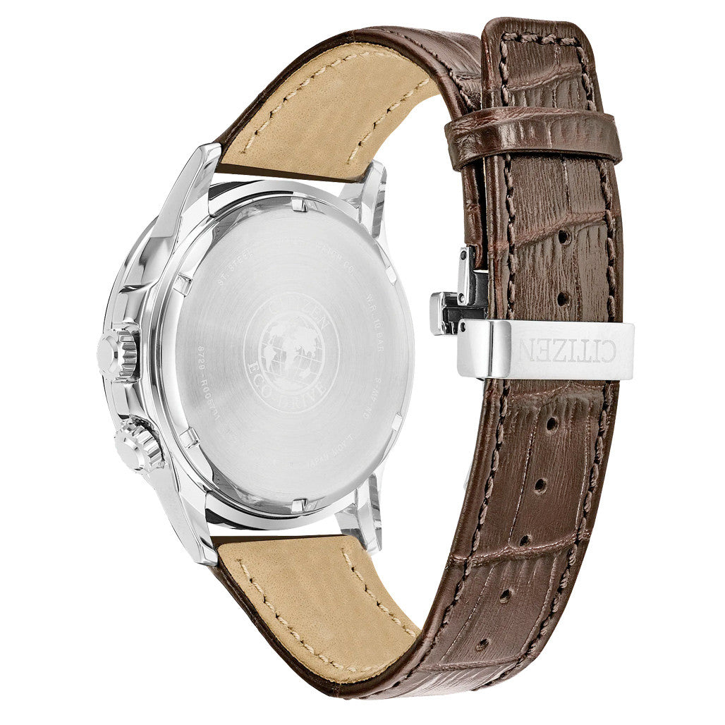 Citizen Calendrier 44mm Eco-Drive World Time Watch with Brown Dial