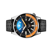 Squale Matic 600 meter Swiss Automatic Dive watch with Black Dial and Black-Orange Bezel #Matic-Black-OJ Side