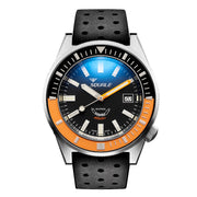 Squale Matic 600 meter Swiss Automatic Dive watch with Black Dial and Black-Orange Bezel #Matic-Black-OJ Zoom