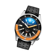 Squale Matic 600 meter Swiss Automatic Dive watch with Black Dial and Black-Orange Bezel #Matic-Black-OJ Tilt