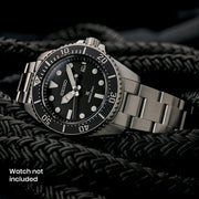 Islander 20mm Brushed Solid-Link Bracelet for Seiko 41mm Solar Dive Watch #BRAC-131