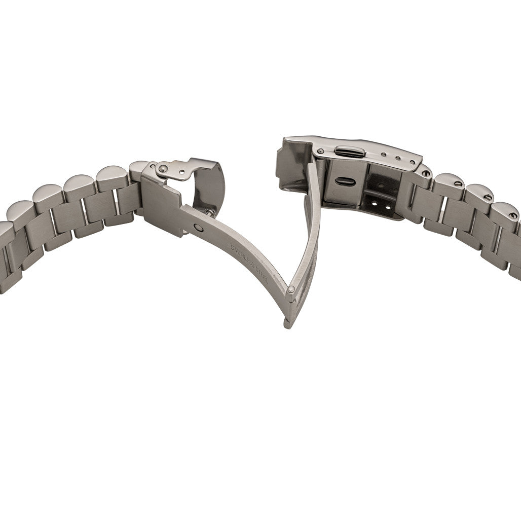 Islander 18mm Brushed Solid-Link Bracelet for Seiko SNKL23 Watch