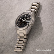 Islander 18mm Brushed Solid-Link Bracelet for Seiko SNKL23 Watch #BRAC-138