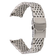 Islander 22mm Beads of Rice Solid-Link Watch Bracelet for Casio Duro #BRAC-142