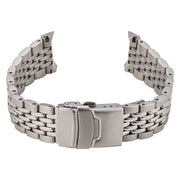 Islander 22mm Beads of Rice Solid-Link Watch Bracelet for Casio Duro #BRAC-142