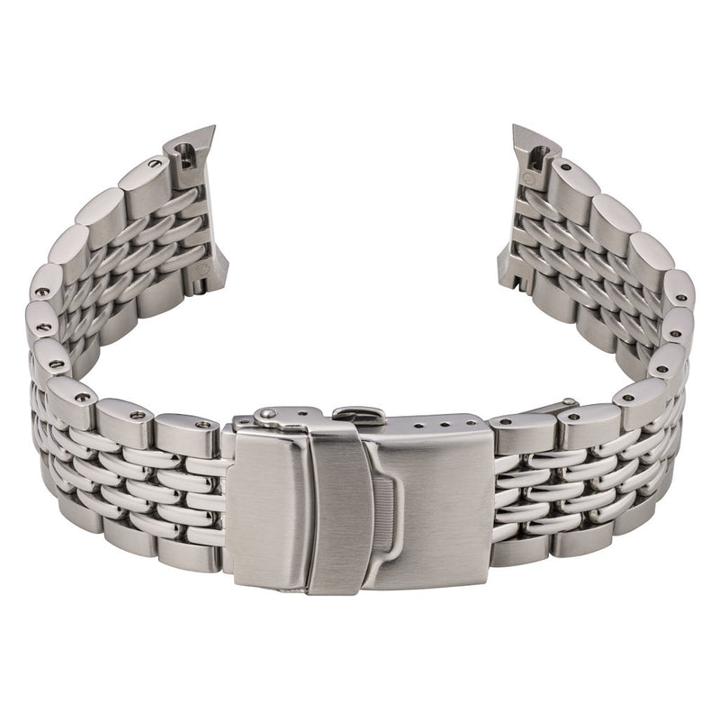 Islander 22mm Beads of Rice Solid-Link Watch Bracelet for Casio Duro #BRAC-142