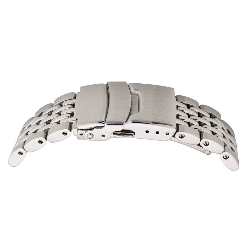 Islander 22mm Beads of Rice Solid-Link Watch Bracelet for Casio Duro #BRAC-142
