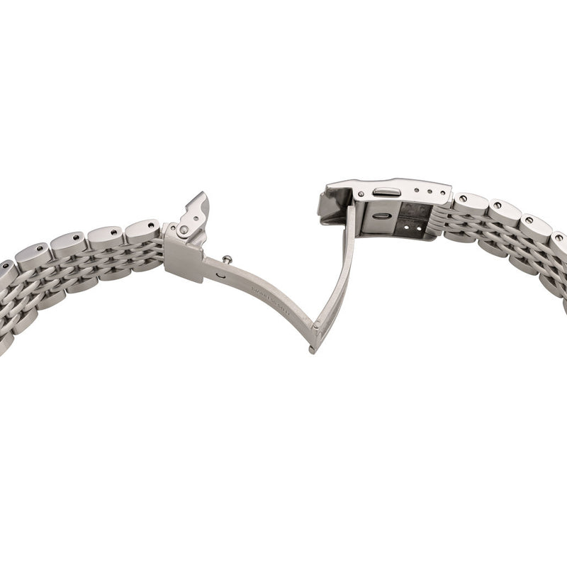 Islander 22mm Beads of Rice Solid-Link Watch Bracelet for Casio Duro #BRAC-142