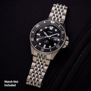 Islander 22mm Beads of Rice Solid-Link Watch Bracelet for Casio Duro #BRAC-142