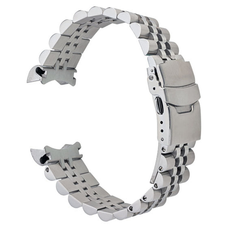 Islander 20mm Brushed and Polished Solid-Link Watch Bracelet for Islander Brookville #BRAC-22