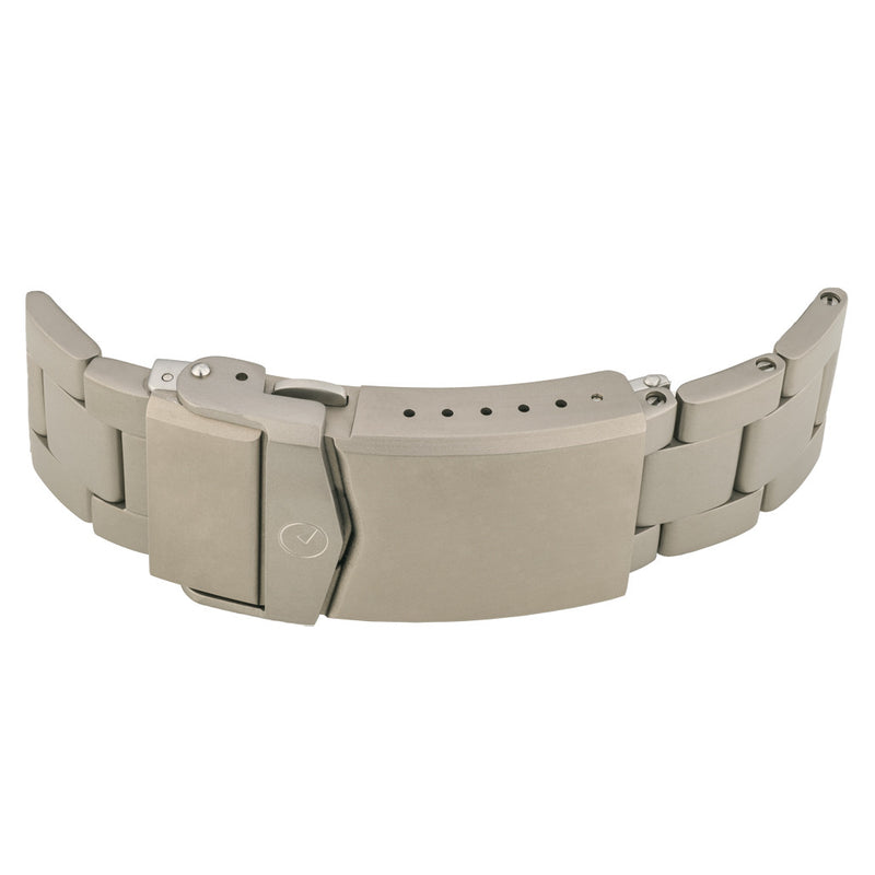 Islander 22mm Blasted Titanium Bracelet for Sands Point or SKX007 Titanium Watches #BRAC-80 clasp side