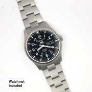 Islander 22mm Blasted Solid-Link Bracelet for Seiko 5 SNZG Watches #BRAC-96