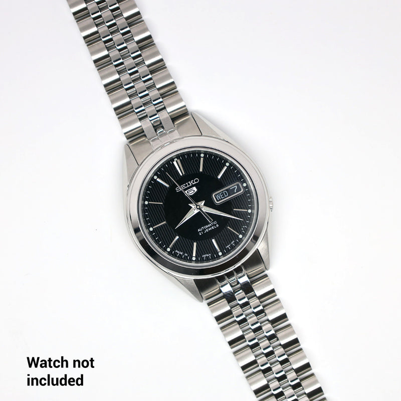 Islander 18mm Brushed and Polished Solid-Link Bracelet for Seiko SNKL23 Watch #BRAC-97