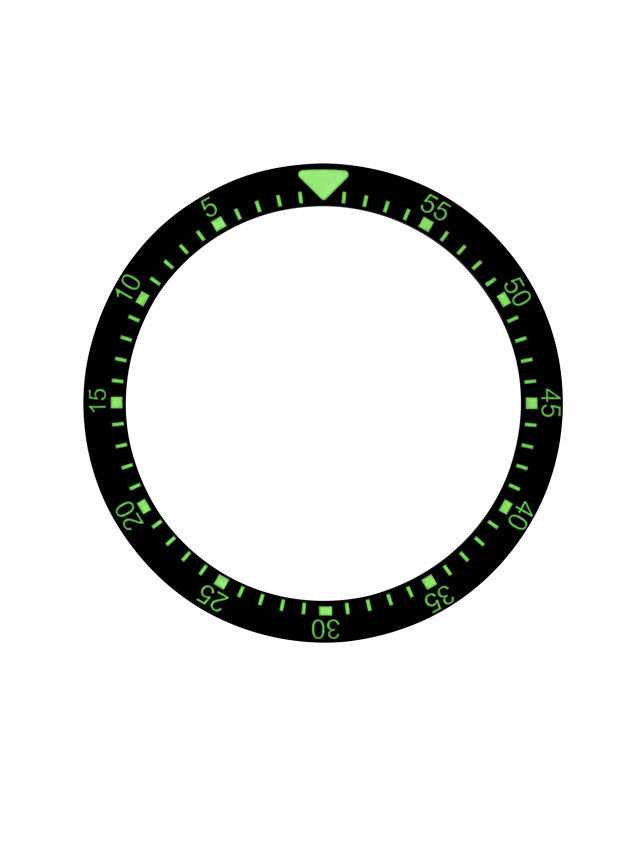 Black Ceramic Luminous Countdown Bezel Insert for Seiko SSK GMT Models #C41