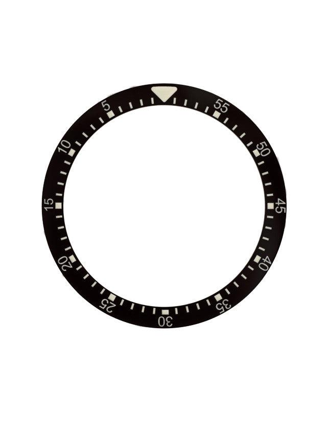 Black Ceramic Luminous Countdown Bezel Insert for Seiko SSK GMT Models #C41