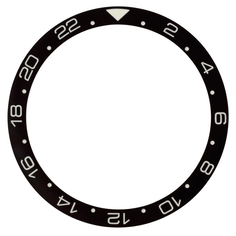 Black 24 hour GMT Ceramic Luminous Bezel Insert for SKX007 Bezels #C42