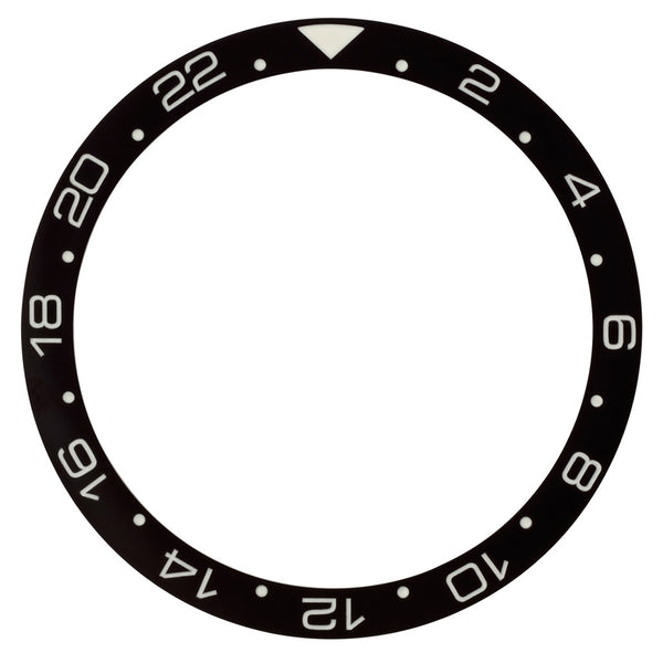 Black 24 hour GMT Ceramic Luminous Bezel Insert for SKX007 Bezels #C42