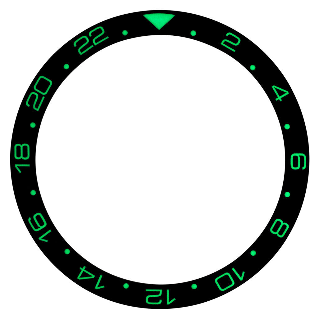 Black and Red (Coke) 24 hour GMT Ceramic Luminous Bezel Insert for